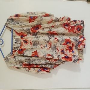 Cabi gypsy silk floral blouse, L